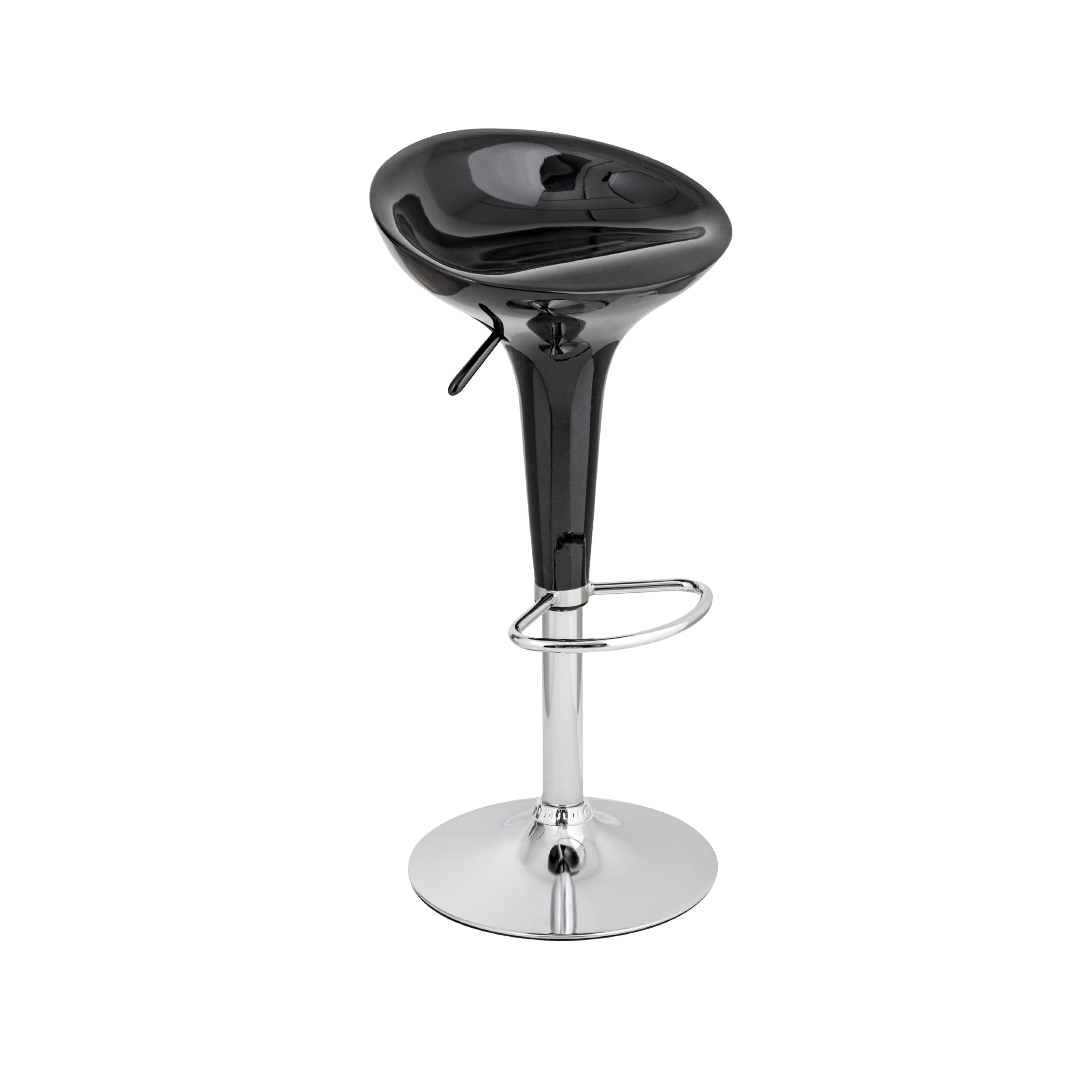 Baroni Home sgabello bar girevole nero regolabile 59-79 cm