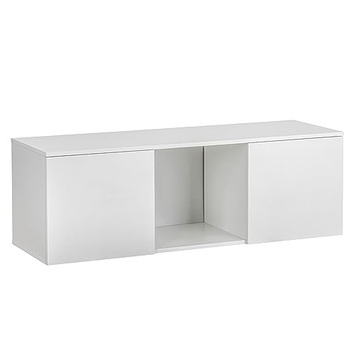 Baroni Home Mobile TV 2 Sportelli 1 Ripiano Bianco 120 cm