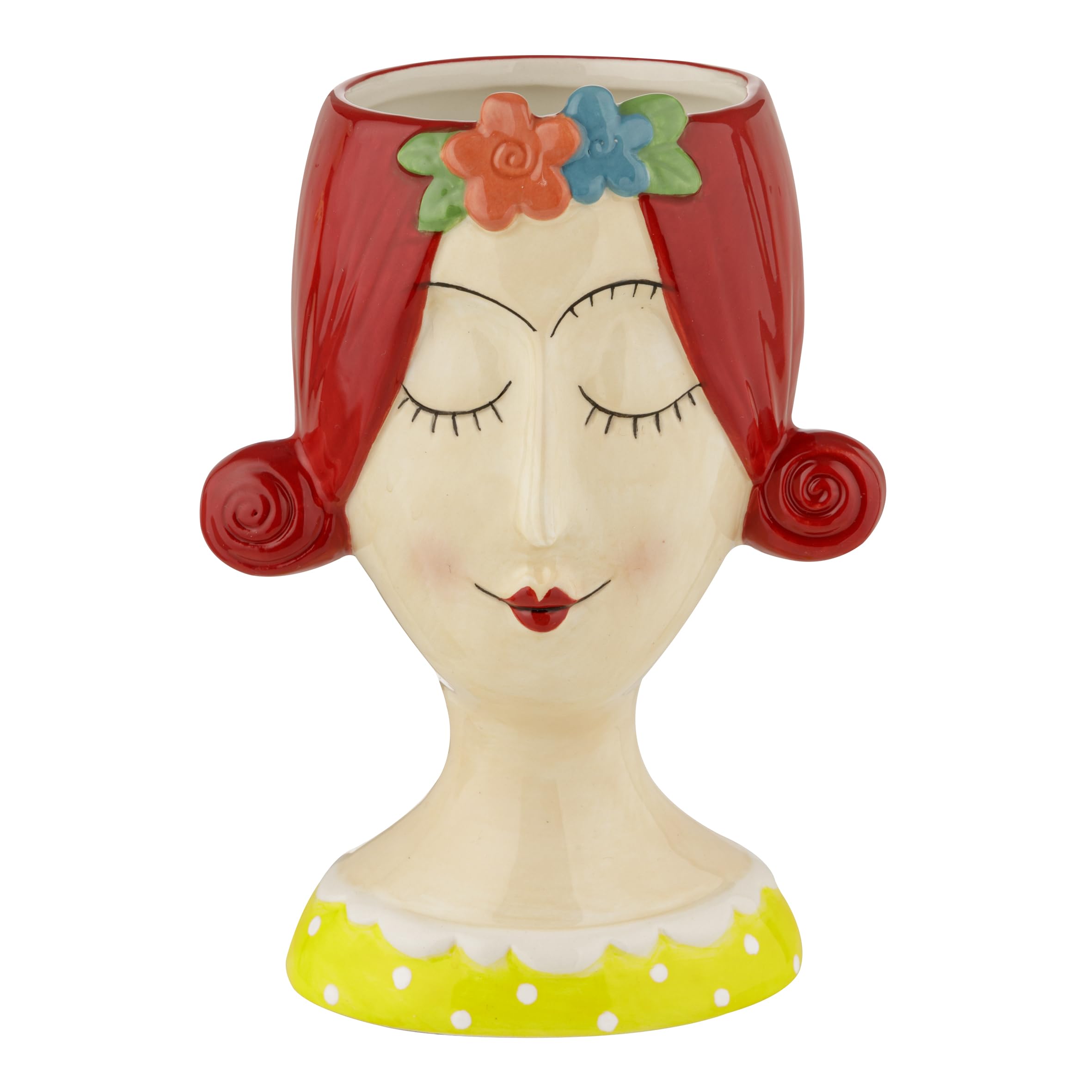 Baroni Home Girl Coroncina Bianca Vaso Ceramica 12x11x20 cm