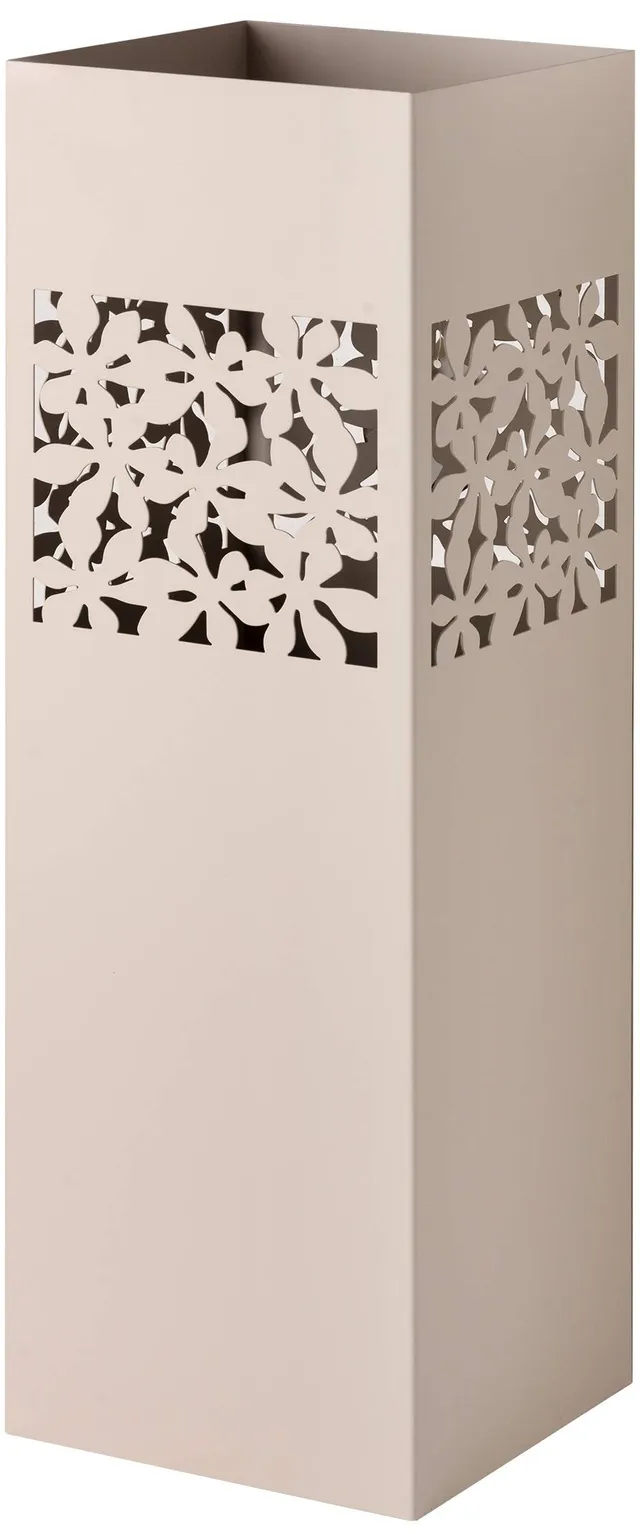 Baroni Home portaombrelli quadrato fiori tortora 15,5 cm