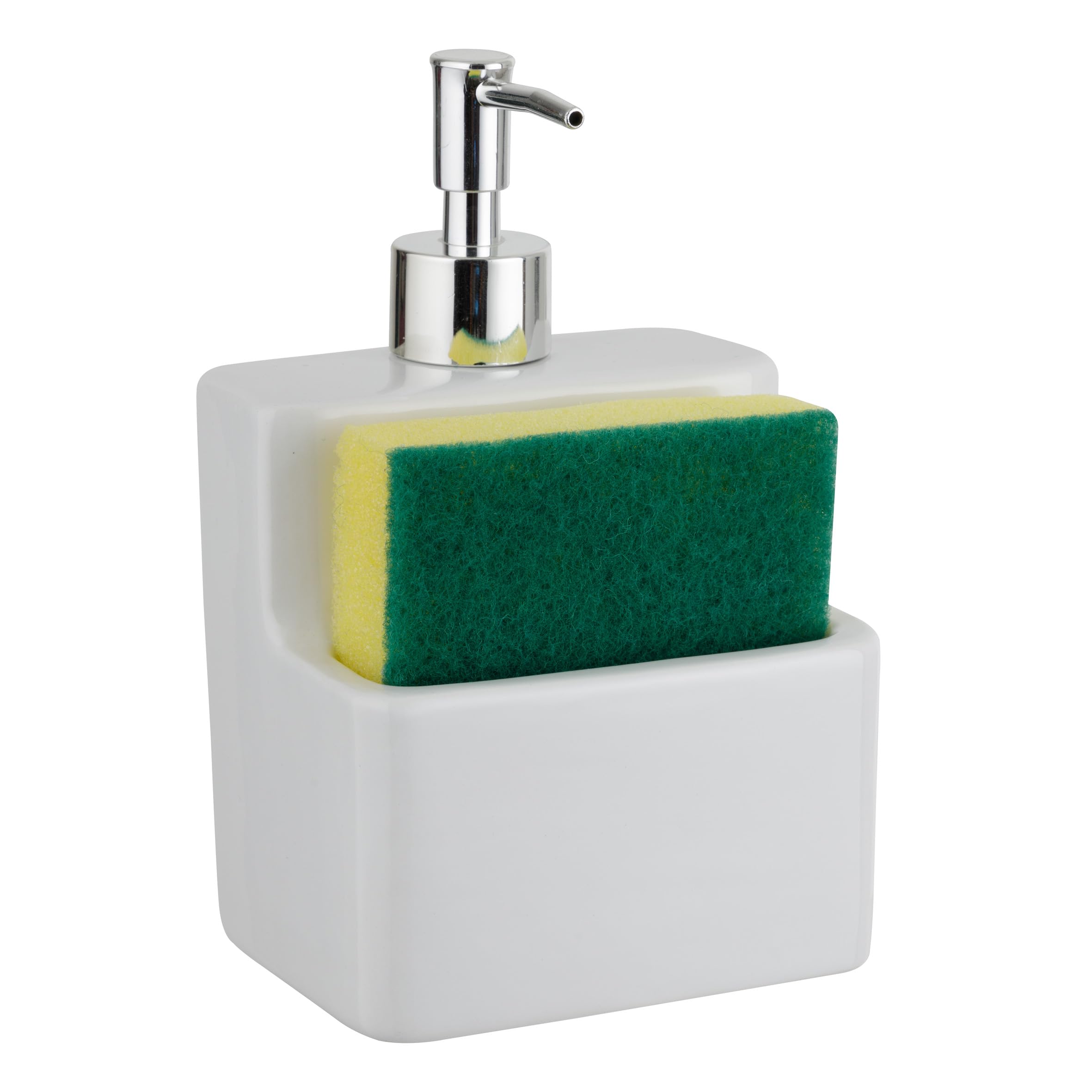 Baroni Home Casina Bianca portaspugna ceramica 10x6x10 cm