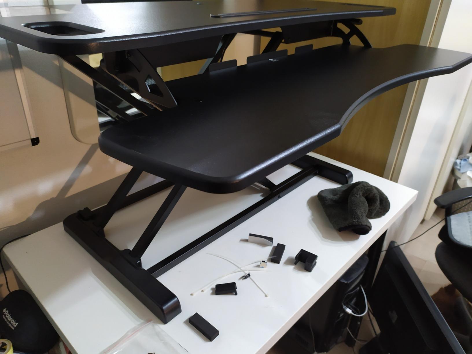 bonVIVO Scrivania Regolabile Sit Stand Nera da PC Ufficio