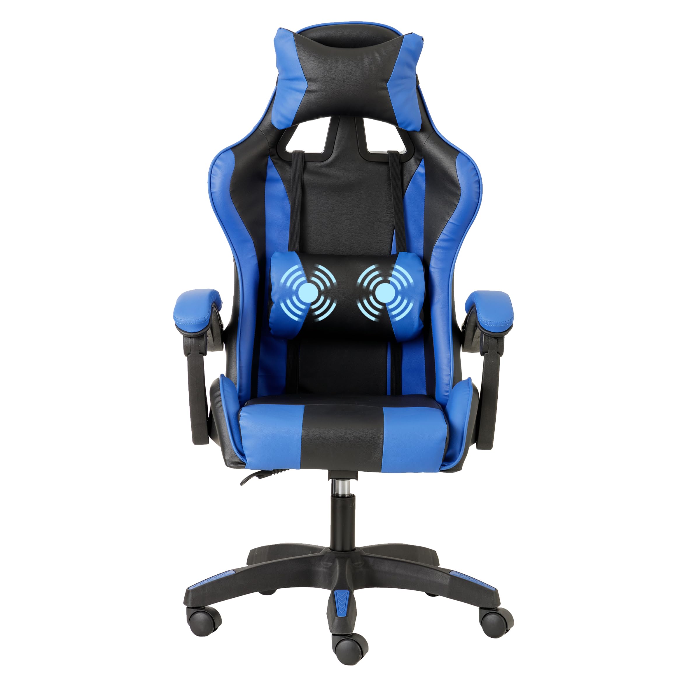 Baroni Home sedia gaming rossa reclinabile massaggio lombare