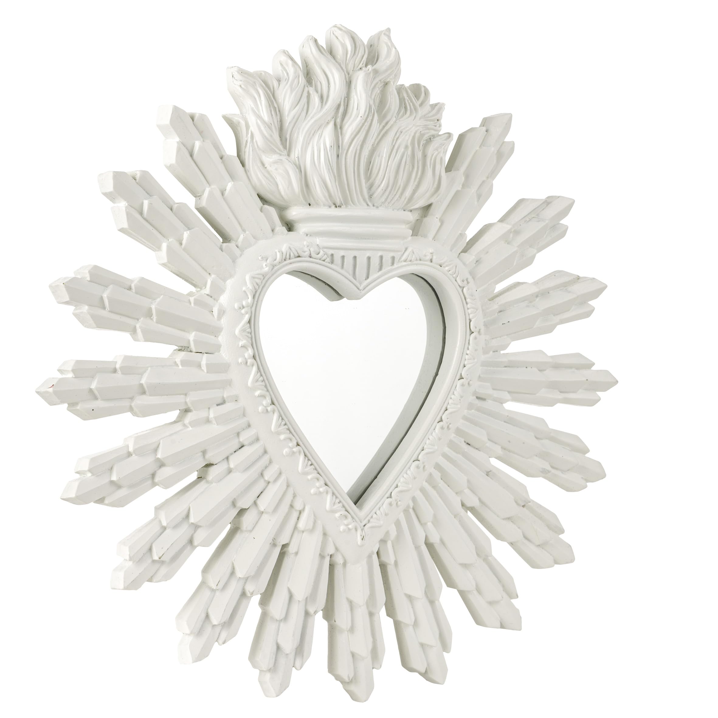 Baroni Home Ex Voto Cuore Specchio Parete Rosa resina