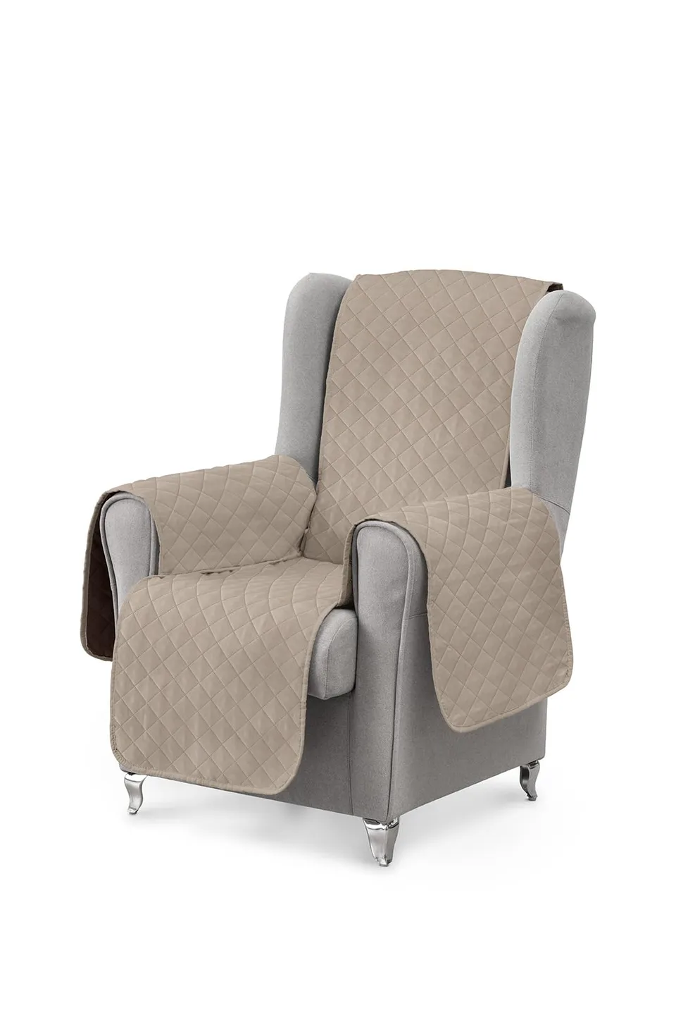 Textilhome Luka copripoltrona relax beige 55 cm reversibile