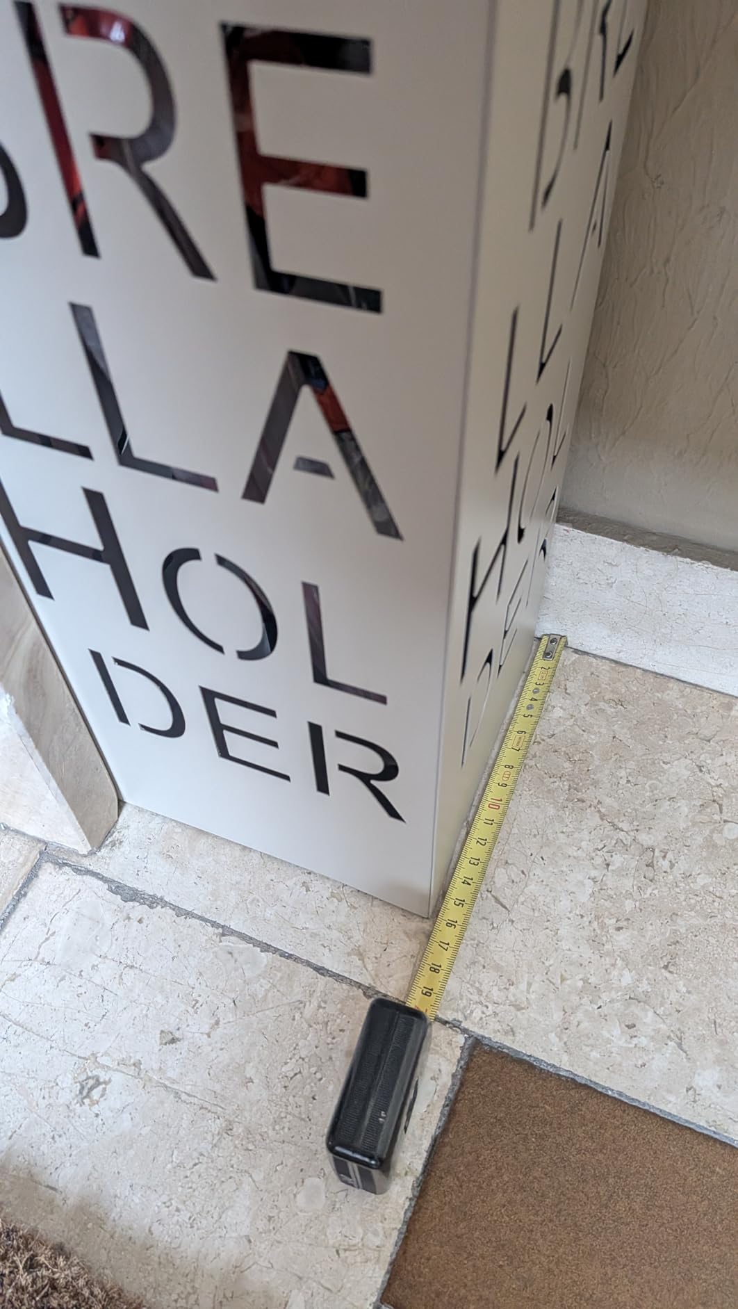 Baroni Home Portaombrelli Umbrella Holder Bianco 15,5x15,5x49