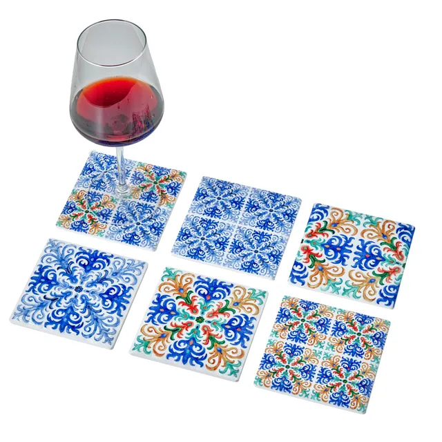 Baroni Home Capri Set 6 Sottobicchieri 11x11 cm