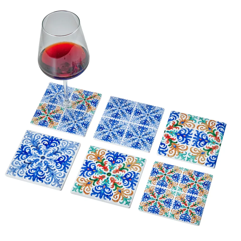Baroni Home Capri Set 6 Sottobicchieri 11x11 cm