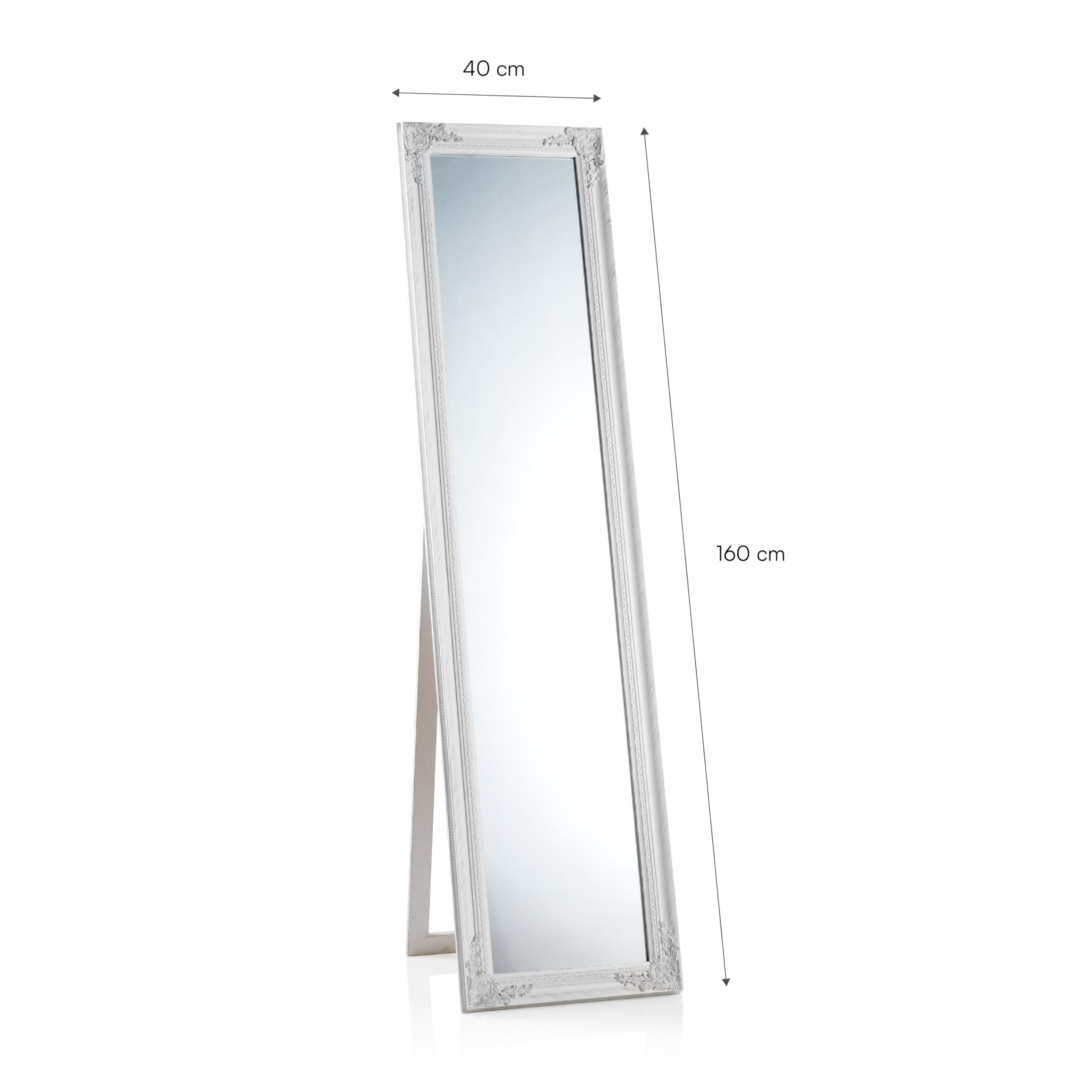 Baroni Home Montemaggi Specchio da Terra 40x160 cm Bianco