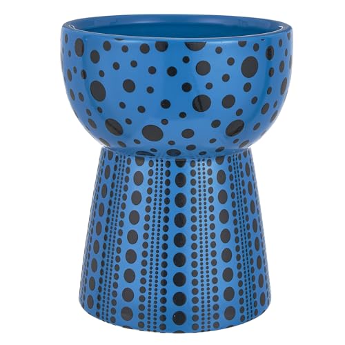Baroni Home Pois Vaso Ceramica 16x14,8 cm Rosso Dipinto a Mano