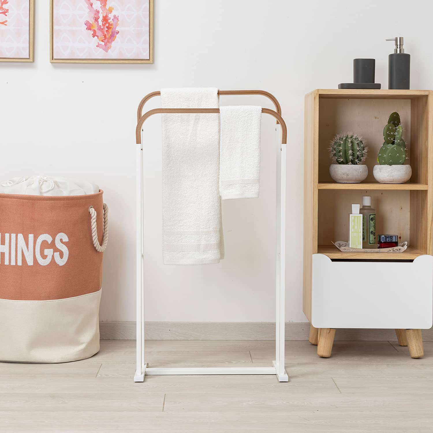 Baroni Home Afrodite set 2 asciugamani bianco 100% cotone