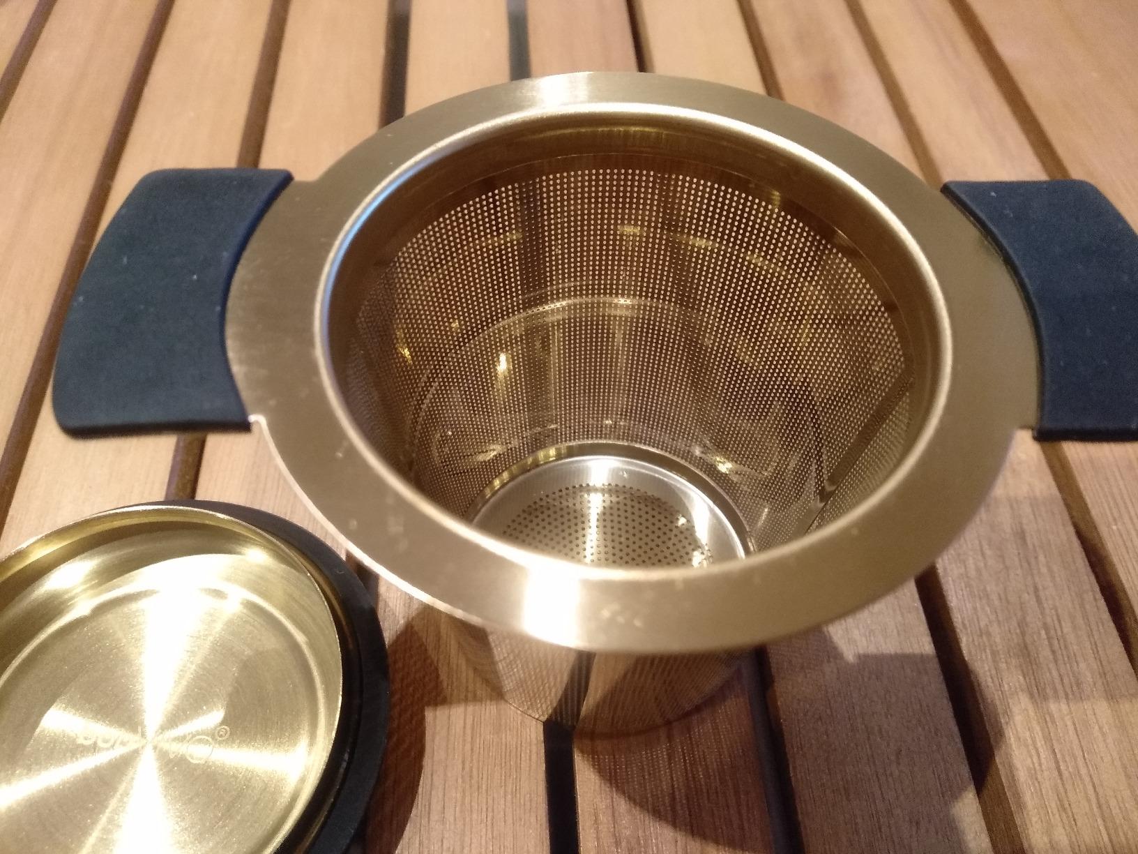bonVIVO Puri Infusore Te Inox Rame con Coperchio