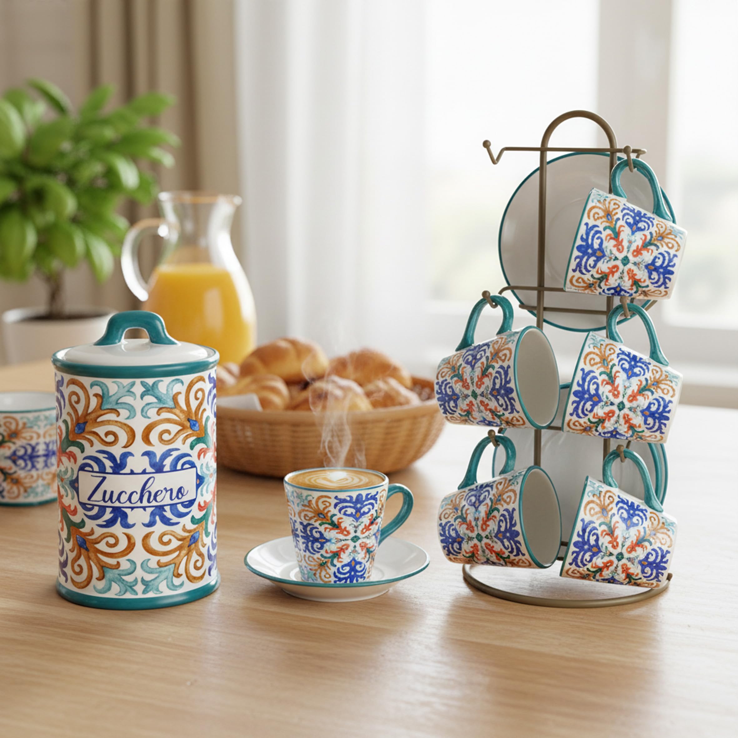 Baroni Home Capri Ensemble de Tasses set tazzine ceramica