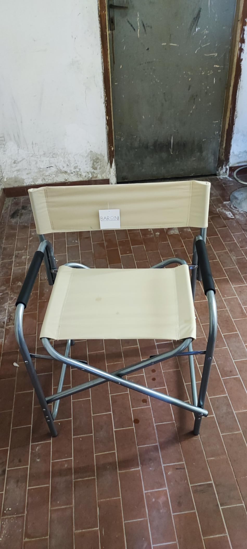 Baroni Home Sedia da Regista Pieghevole Blu in Tela