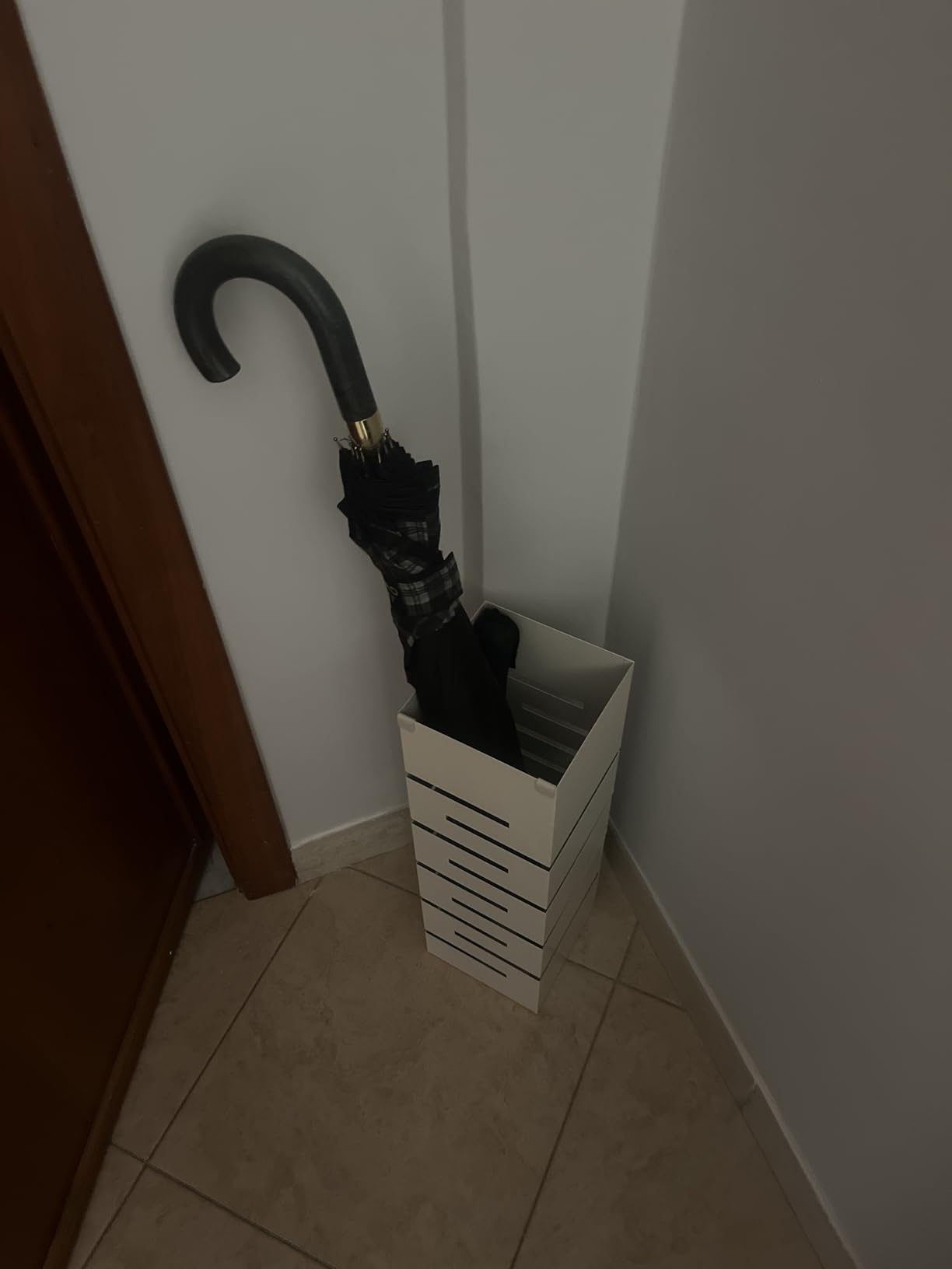 Baroni Home Portaombrelli Tortora Geometrico 15,5x15,5x49 cm