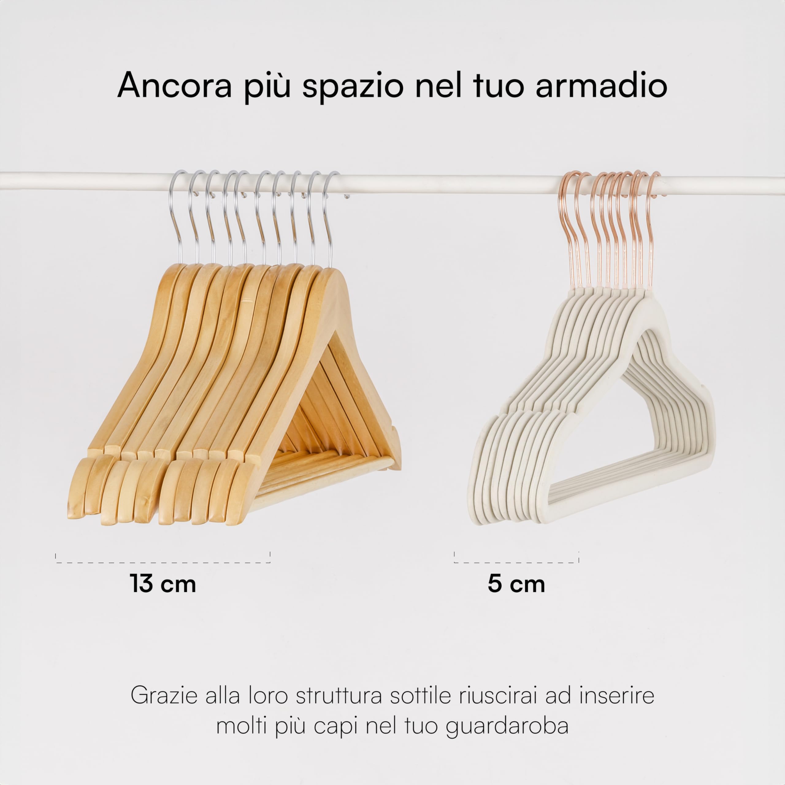 Baroni Home Grucce Velluto Panna 50 Pezzi 44,5 cm antiscivolo