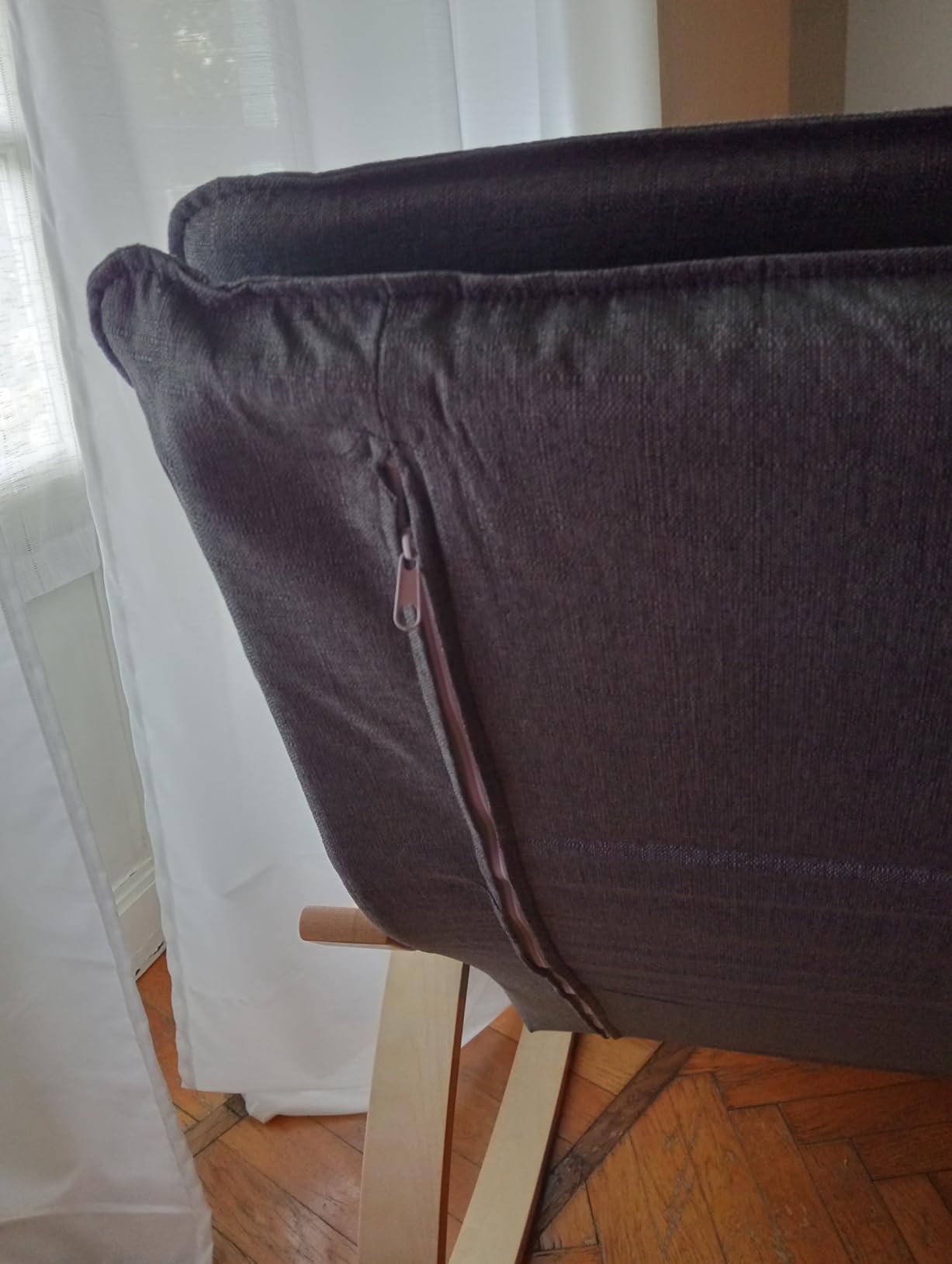 Baroni Home sedia a dondolo tessuto grigia 67x82x98 cm