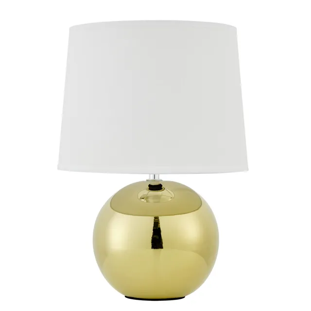 Baroni Home Lampada da Tavolo Sferica Oro in Ceramica 23x23x32 cm