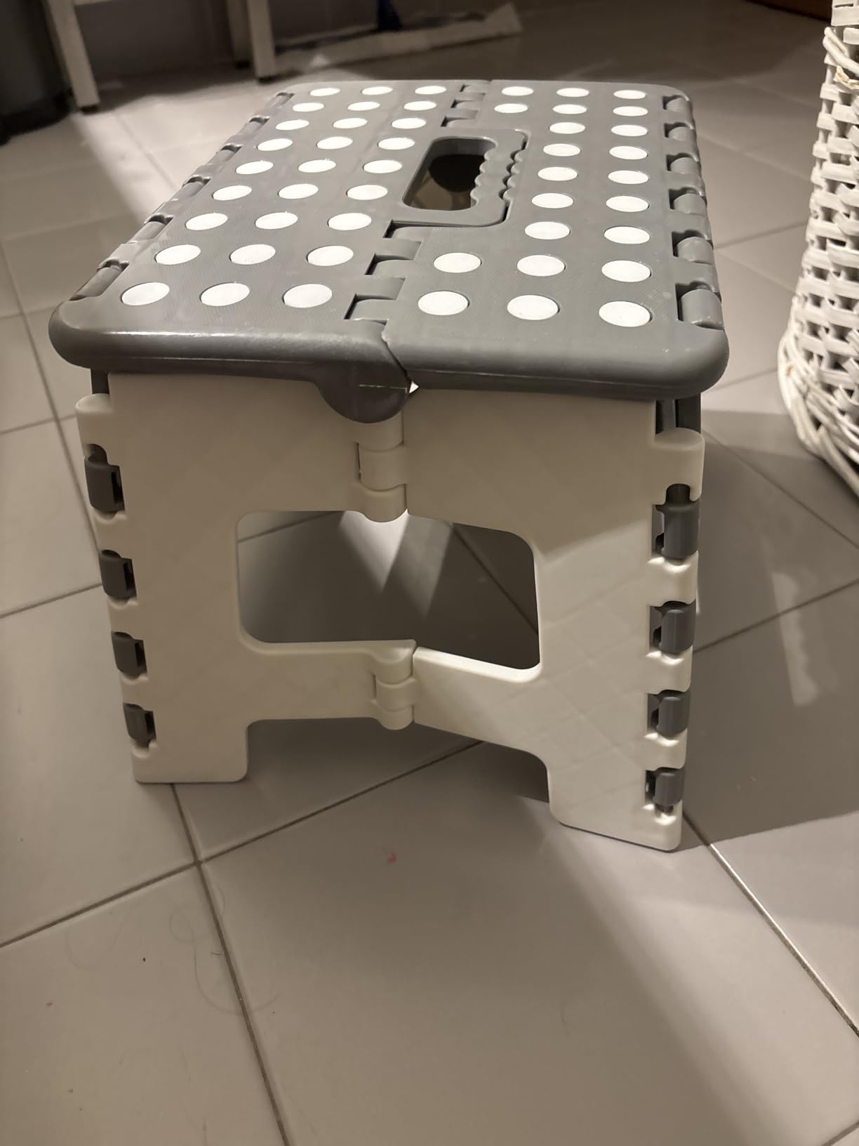 Baroni Home Sgabello Pieghevole L Grigio Scuro 130 kg
