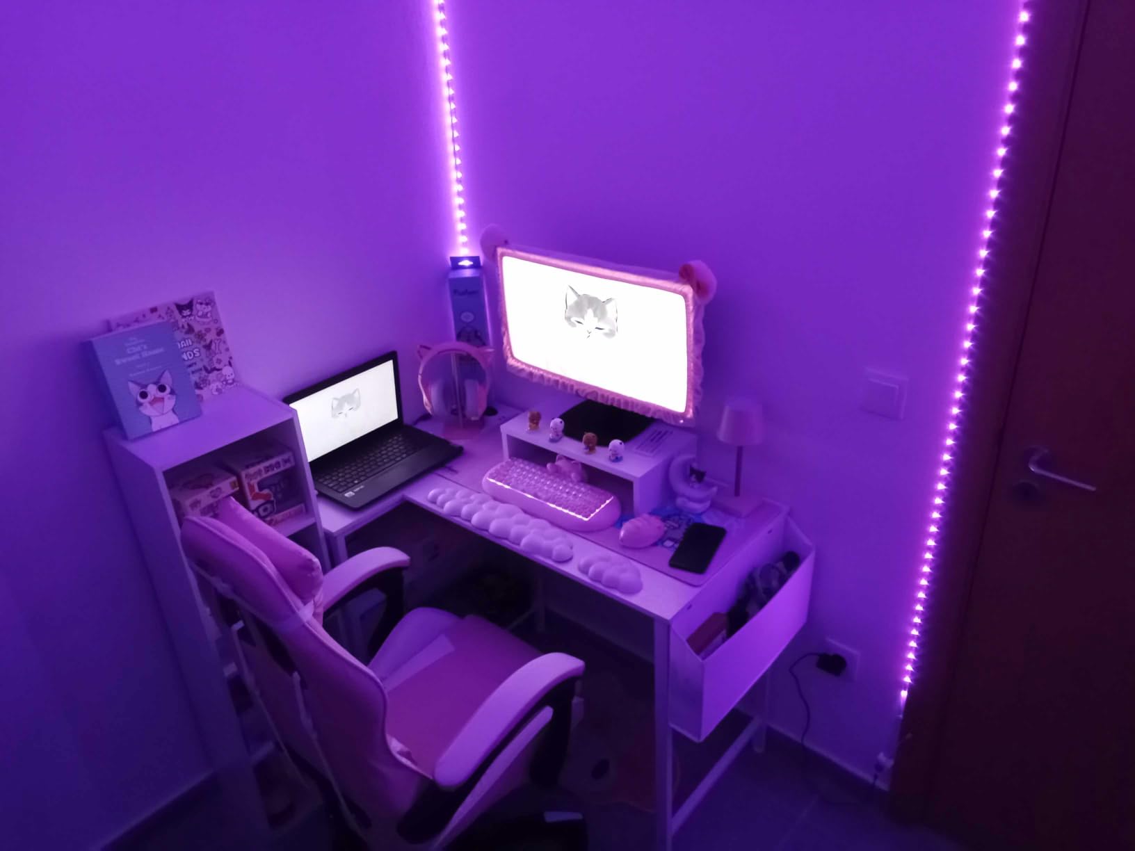 Baroni Home sedia gaming nera e verde reclinabile similpelle