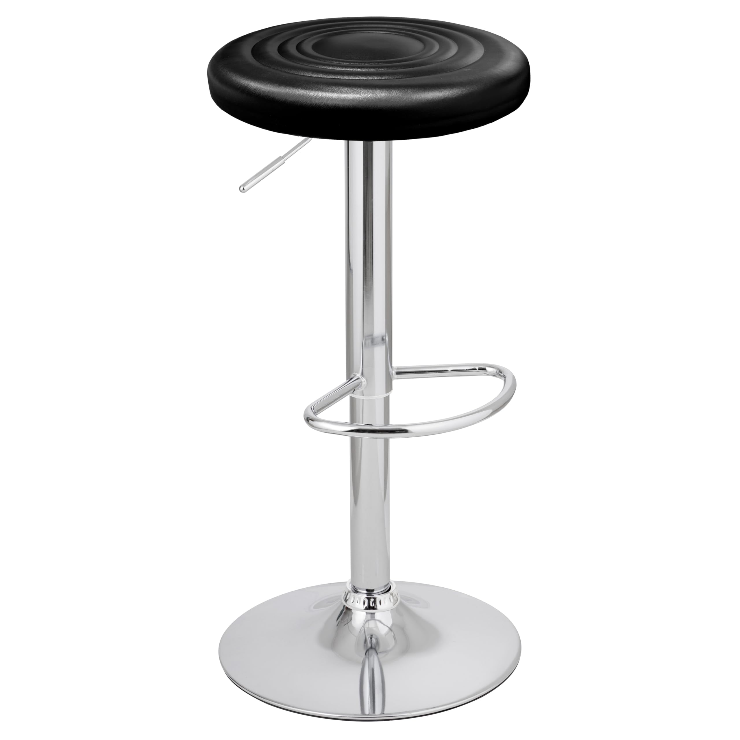 Baroni Home Sgabello Girevole Bianco 1 Pezzo Regolabile Ecopelle