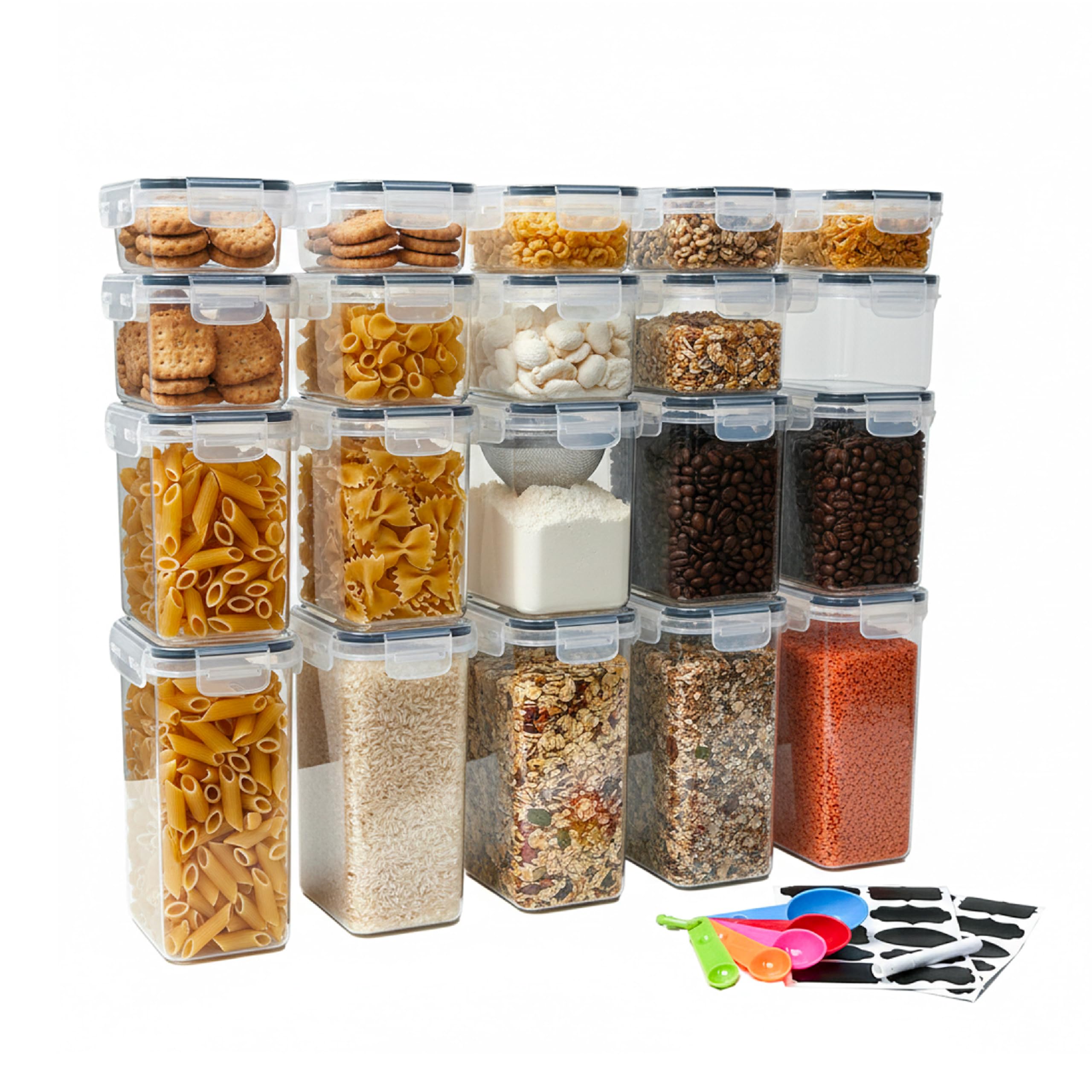 Baroni Home Set 20 Contenitori Ermetici Misti Senza BPA