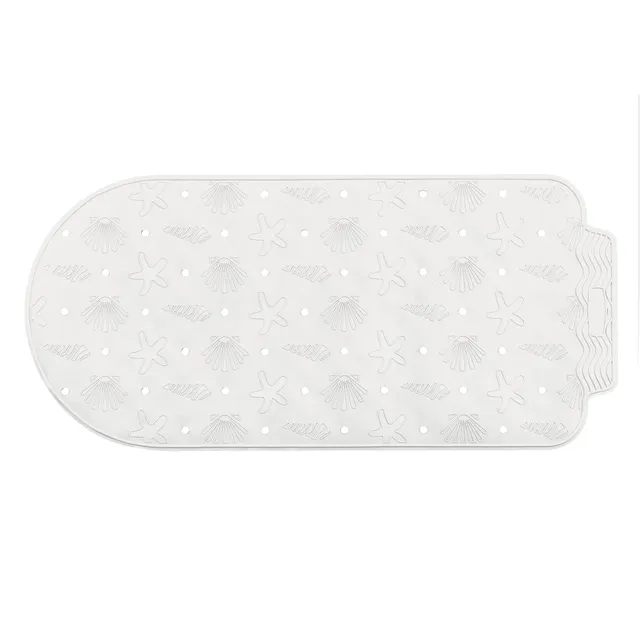 Baroni Home tappetino vasca antiscivolo bianco ovale 37x77 cm
