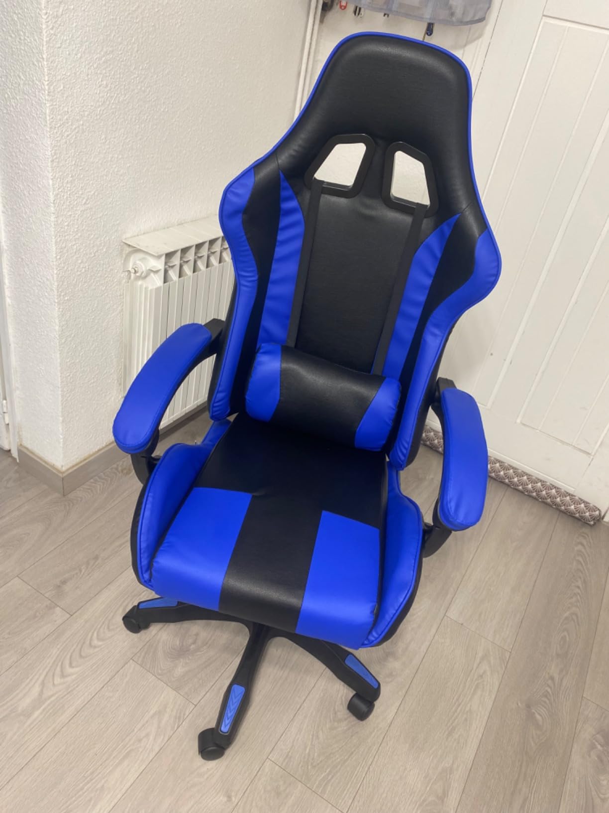 Baroni Home Sedia Gaming Ufficio Blu Ergonomica