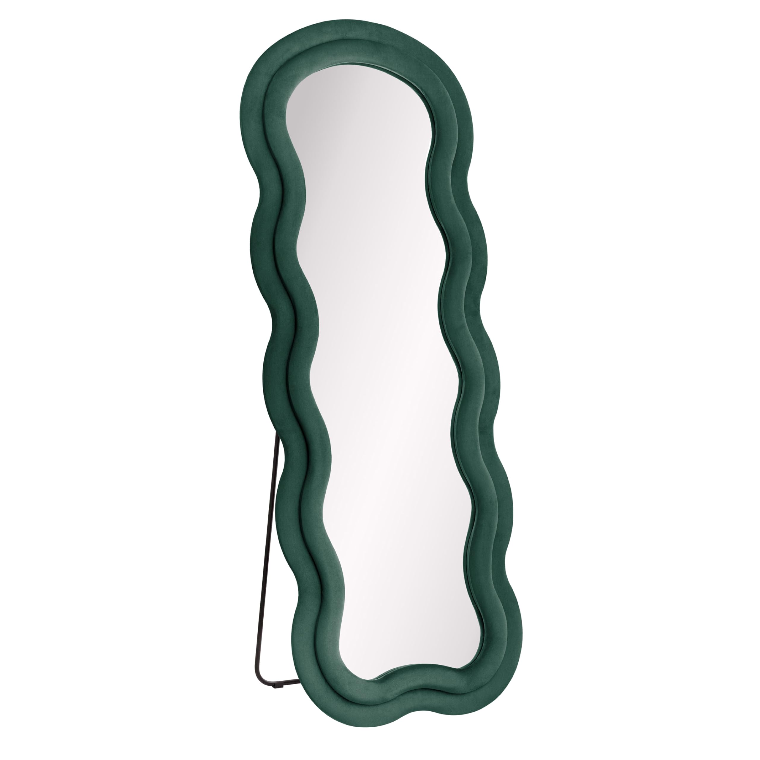 Baroni Home specchio da terra velluto verde scuro 160x60 cm