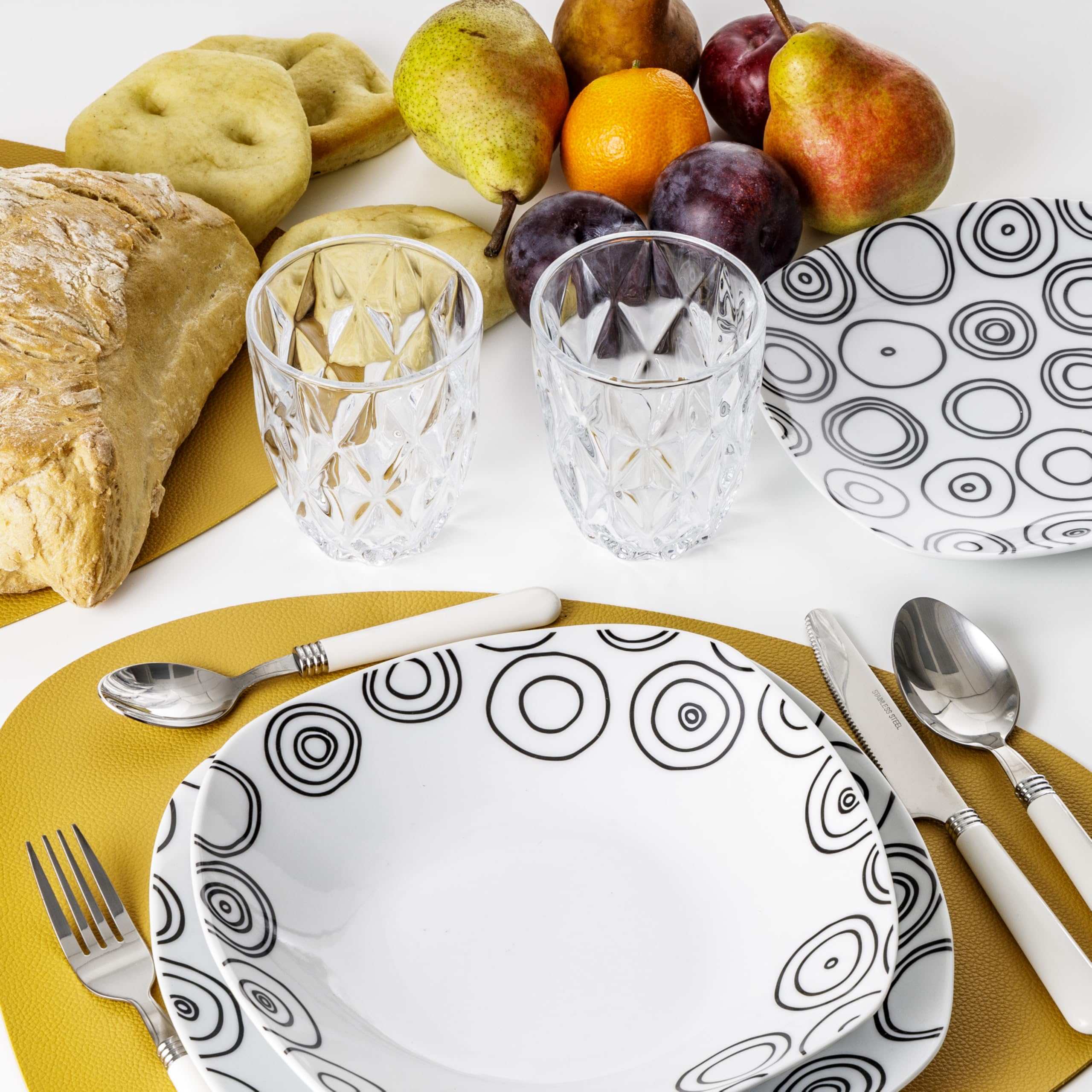 Baroni Home Rombi Grandi bicchieri vetro 30 cl 6 pezzi