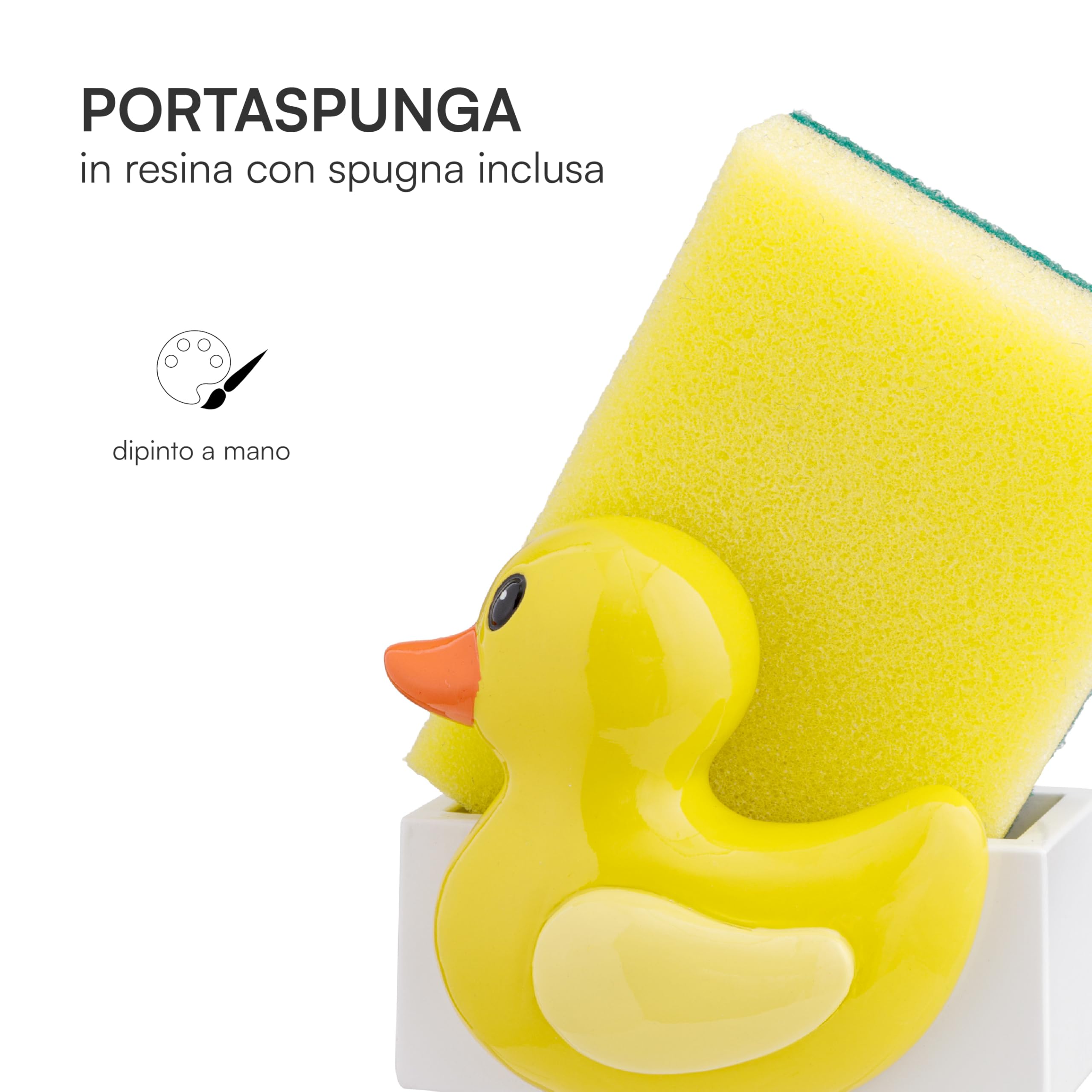Baroni Home Portaspugna Cucina Paperella con Spugna