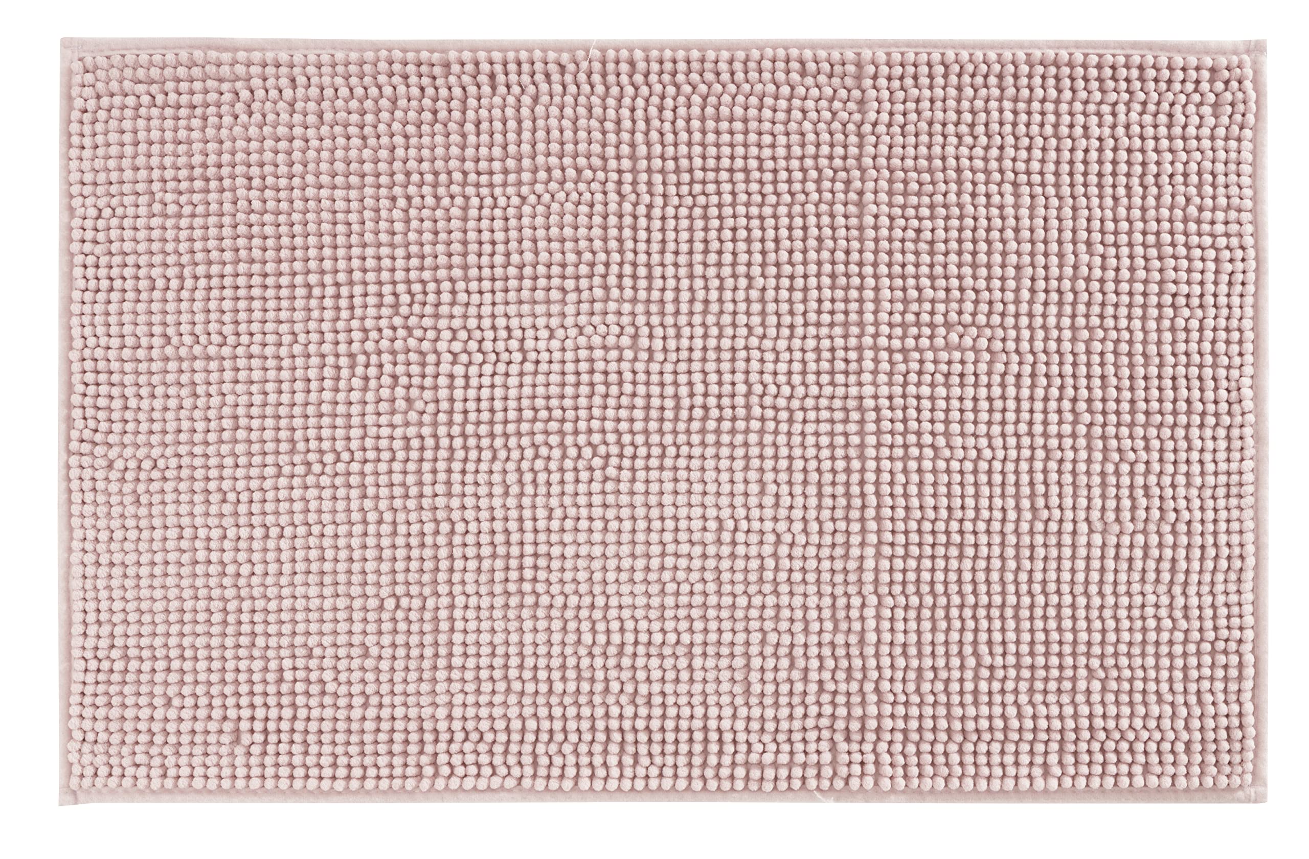 Baroni Home Tappeto Bagno Ciniglia Rosa 50x80 cm Antiscivolo