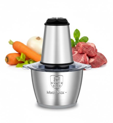 Baroni Home Tritatutto Elettrico Multifunzione 2 in 1 Grigio 4 Lame