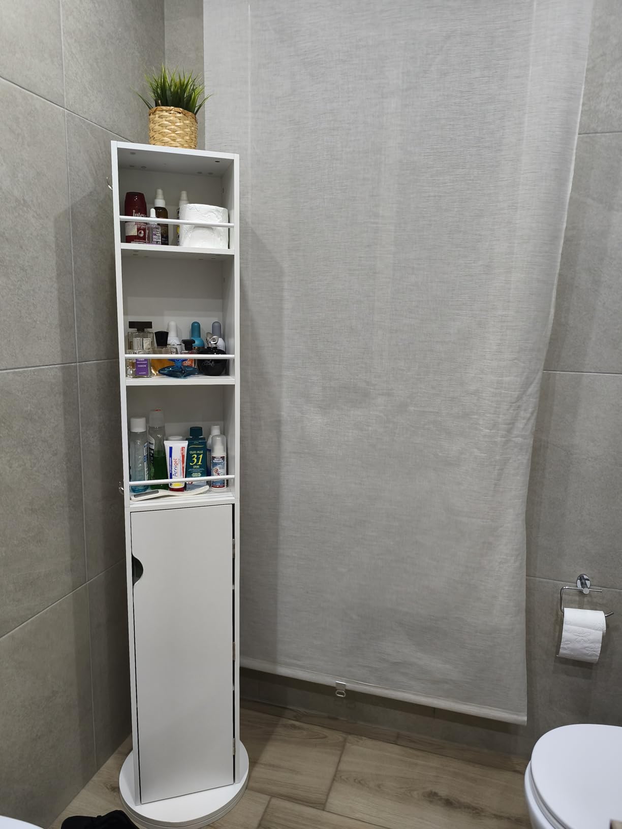 Baroni Home Specchio Girevole Colonnina Mobile Bianco 169 cm