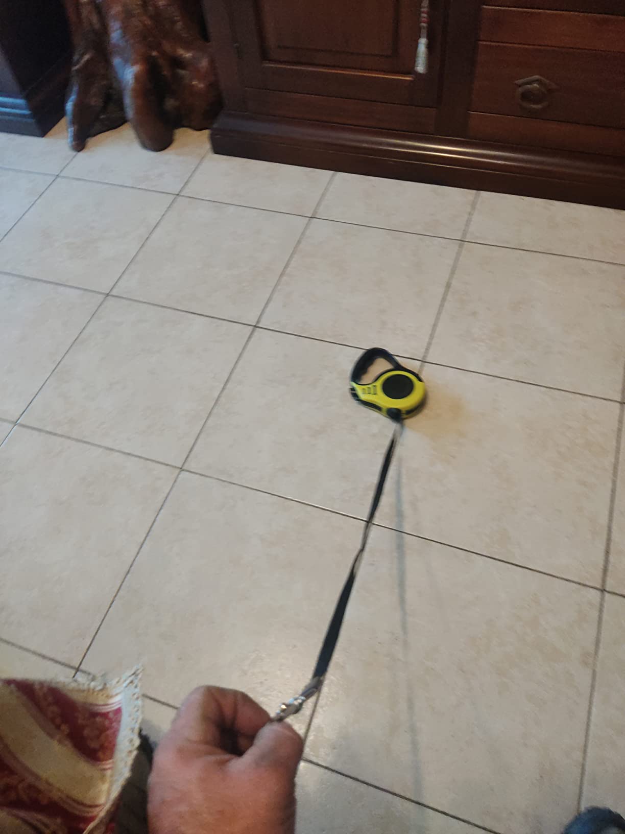 Baroni Home Guinzaglio Retrattile Cani Giallo 5 m 30 kg