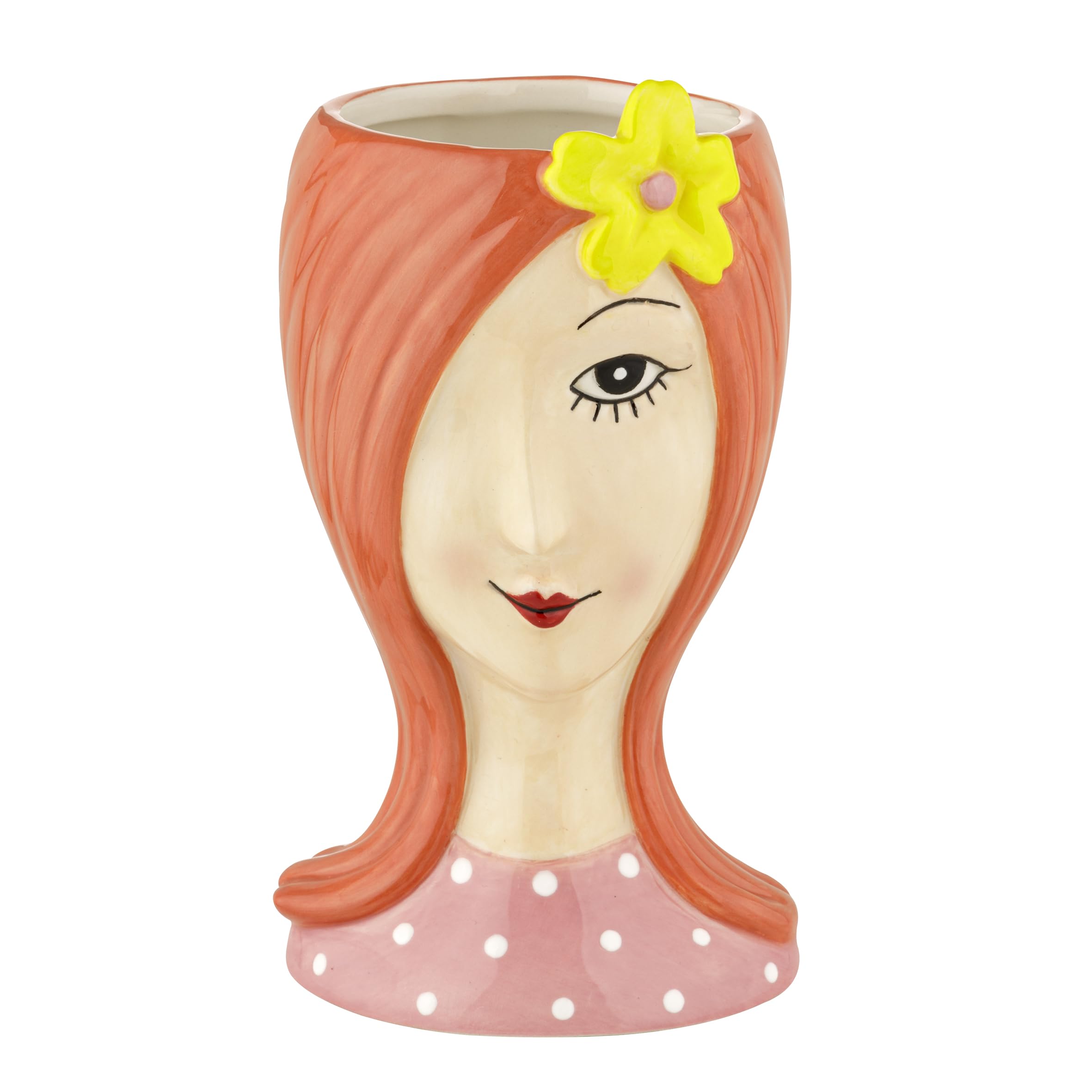 Baroni Home Girl Coroncina Bianca Vaso Ceramica 12x11x20 cm