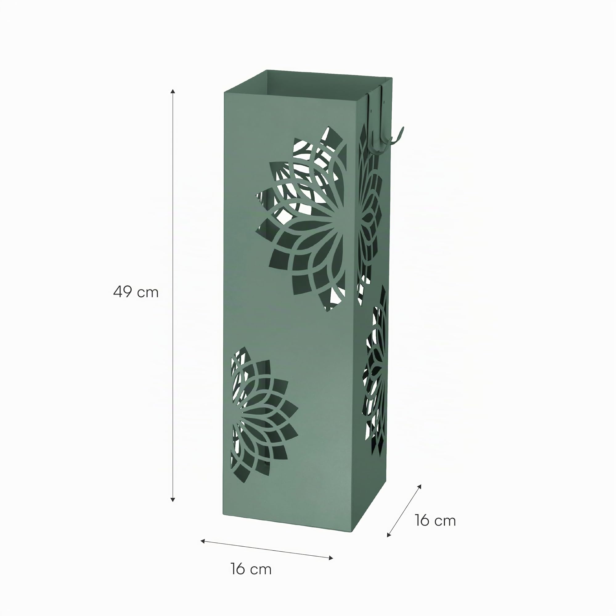Baroni Home portaombrelli verde metallo 16x16x49 cm mandala