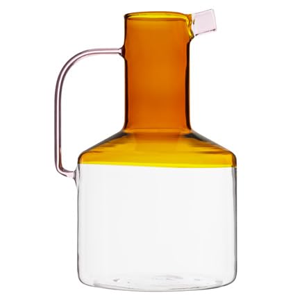 Baroni Home caraffa vetro borosilicato 1,5L bicolore panciuta