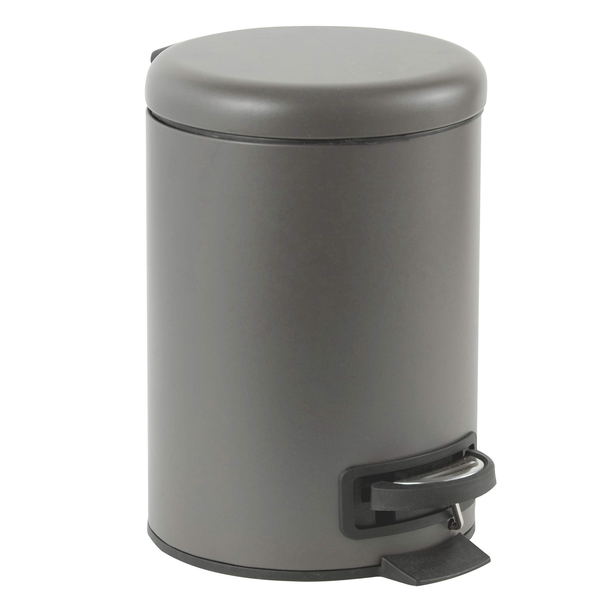 Baroni Home pattumiera bagno ceramica bianca 24x17x25 cm