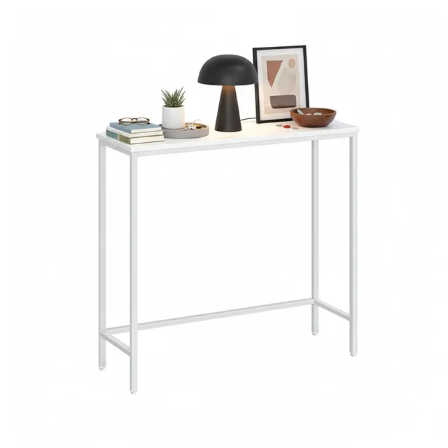 Baroni Home Consolle Ingresso Bianca 24x75x75 cm 1 Ripiano
