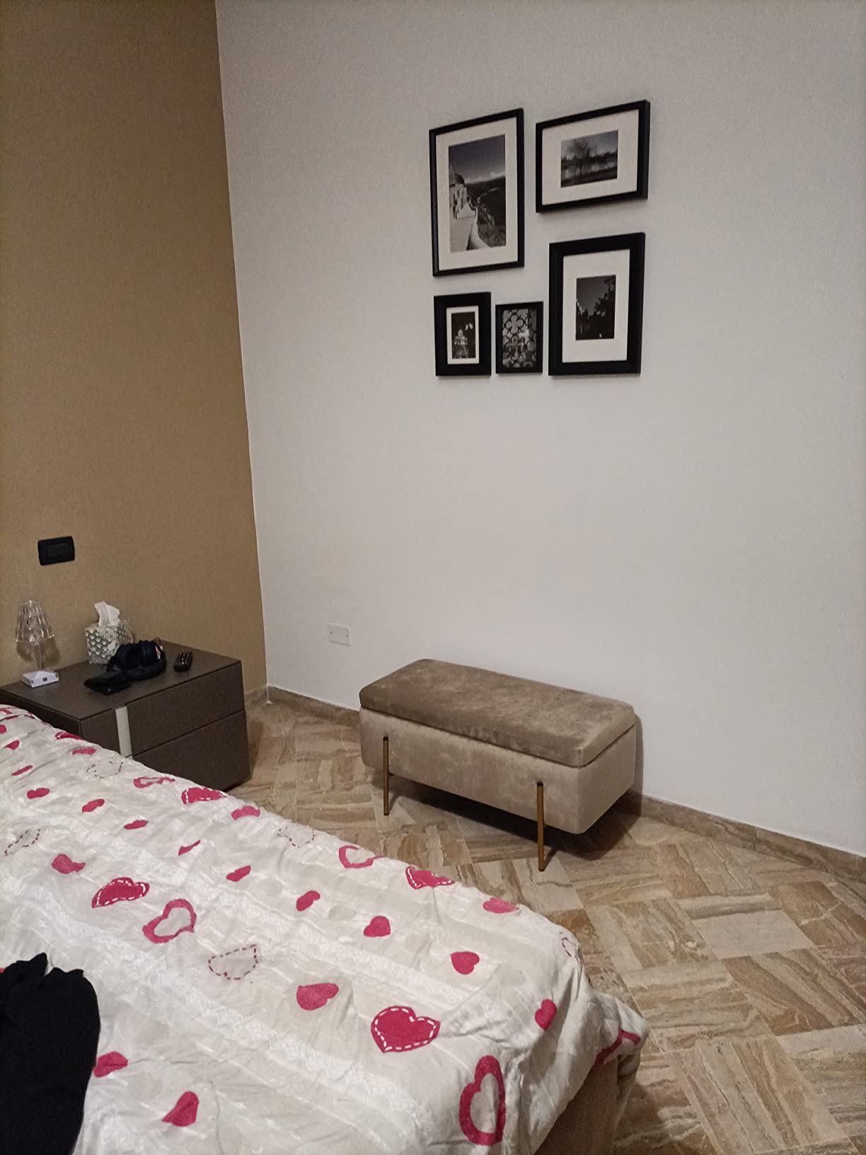 Baroni Home Cassapanca Pieghevole Gialla 80x40x40 cm Velluto