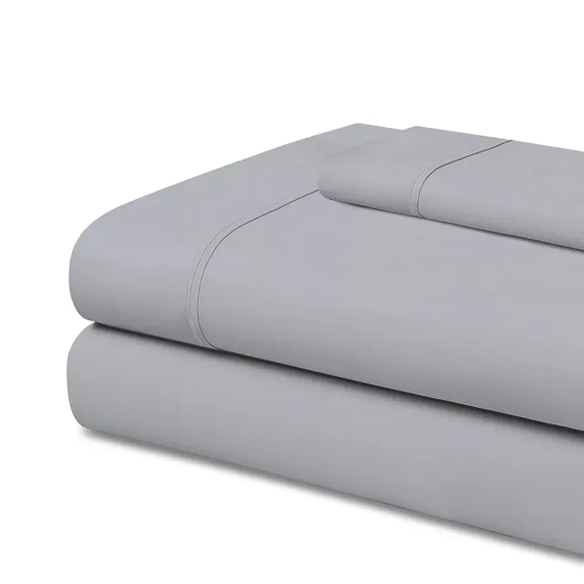 Textilhome EasyCosy Set Lenzuola Singolo 105x200 Grigio Chiaro 3 Pezzi