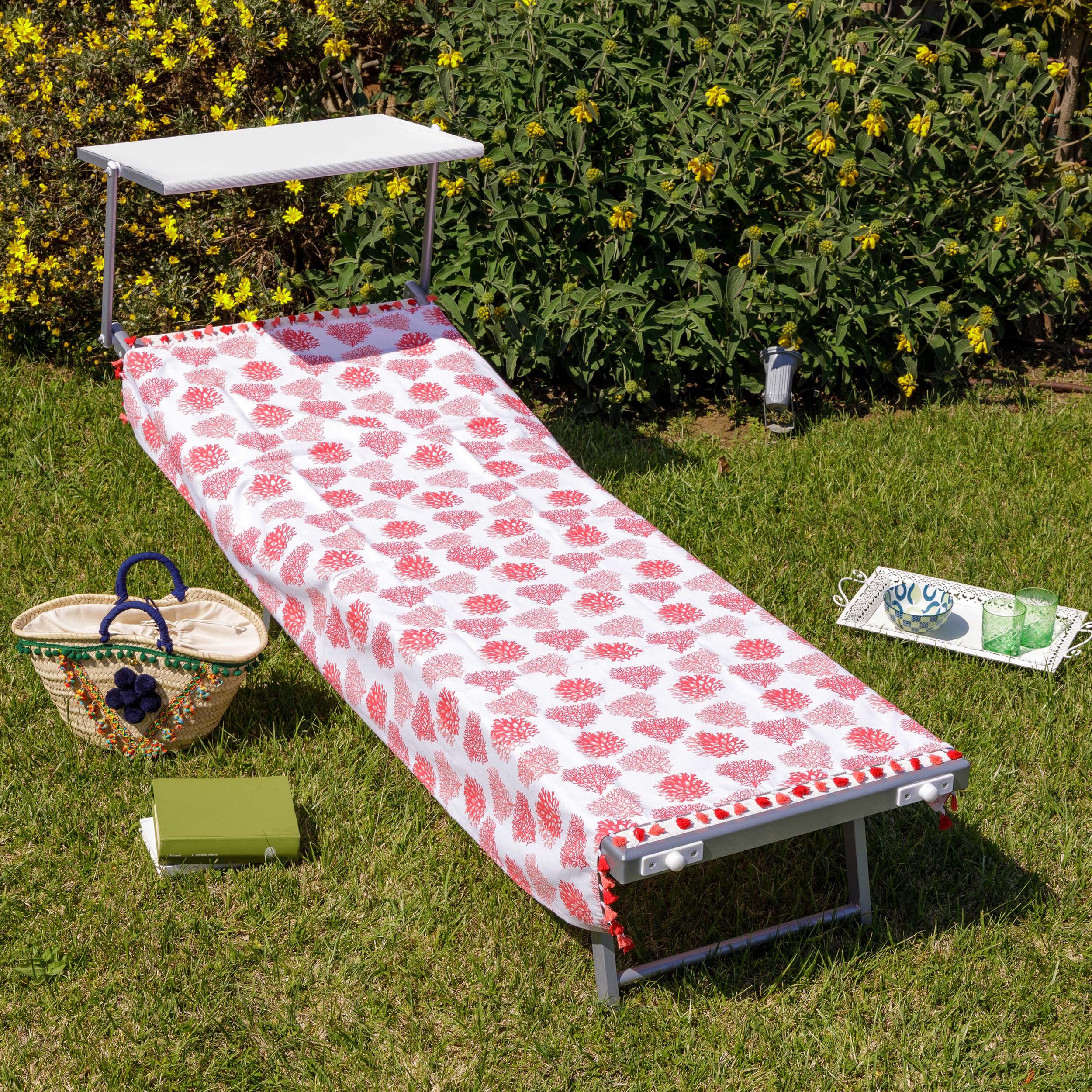 Baroni Home telo mare Coralli Rossi 170x90 cm cotone
