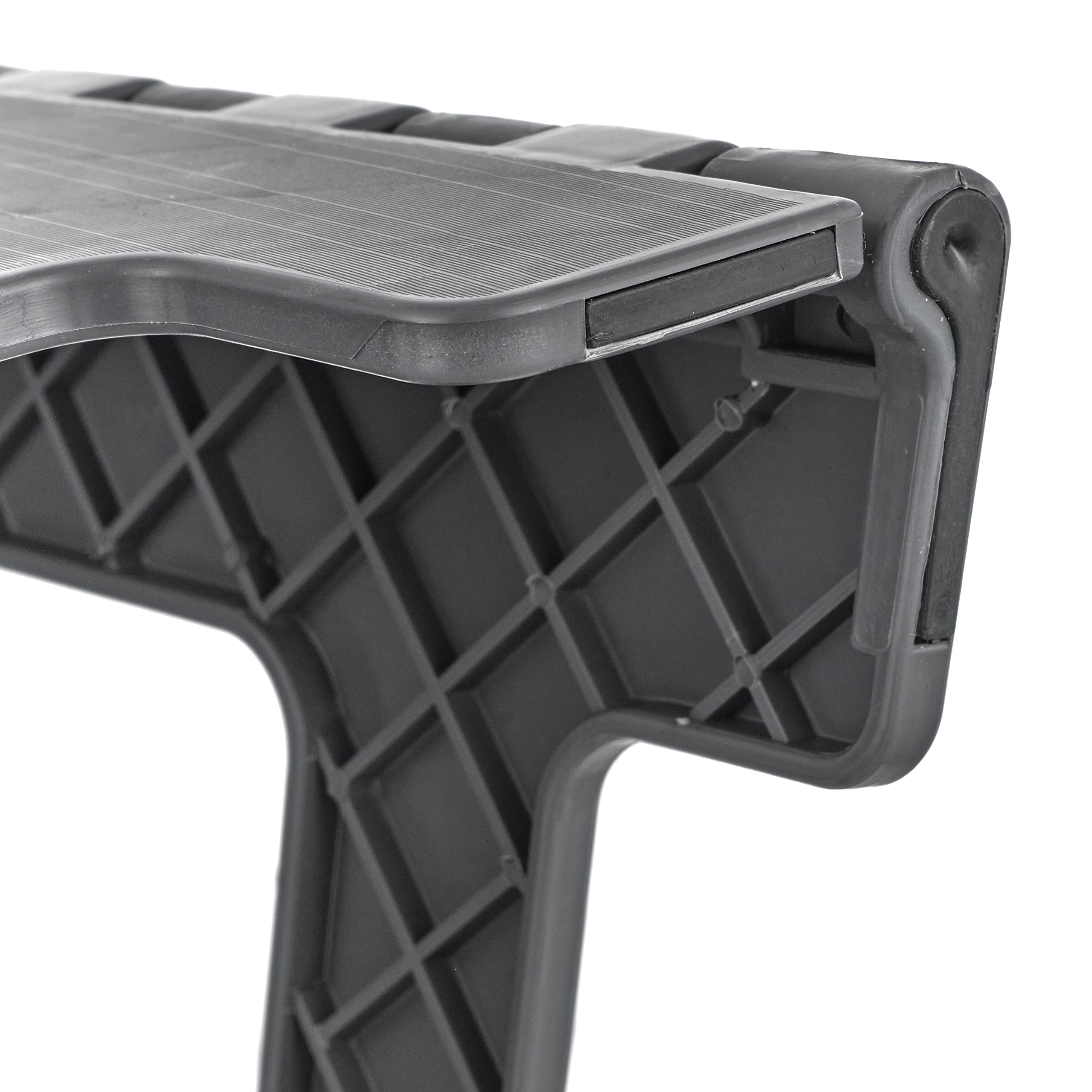 Baroni Home Sgabello Pieghevole L Grigio Scuro 130 kg