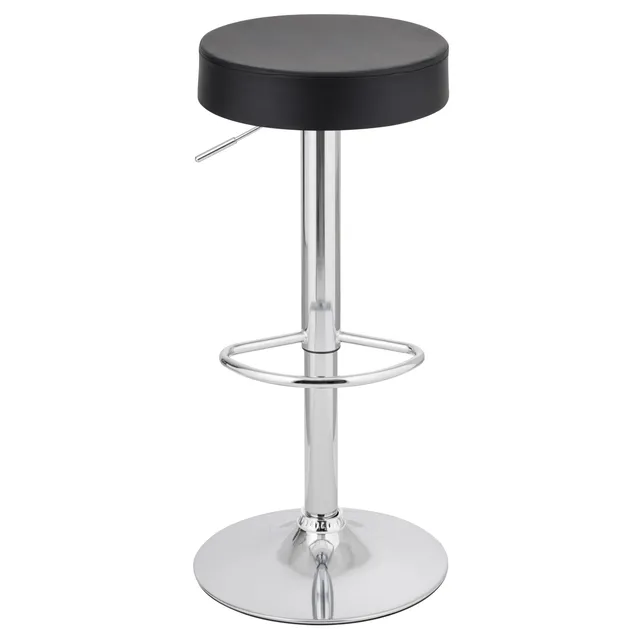 Baroni Home Sgabello Bar Girevole Nero 59-79 cm 1 Pezzo