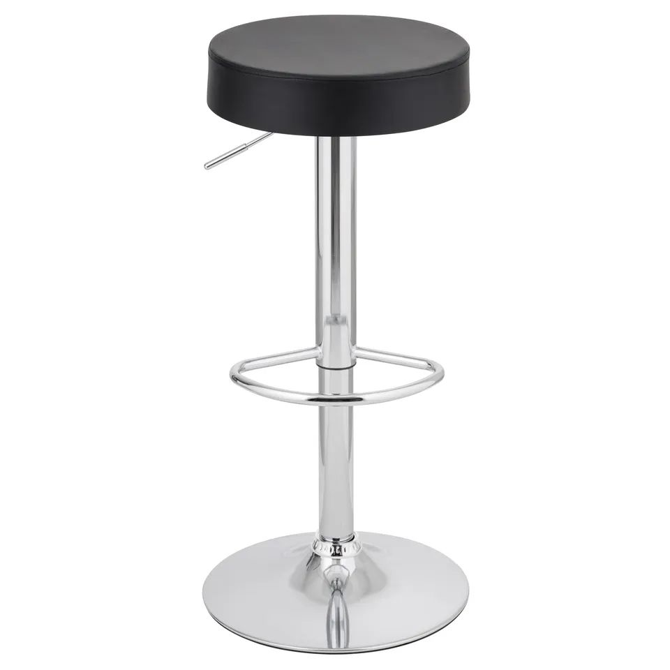Baroni Home Sgabello Bar Girevole Nero 59-79 cm 1 Pezzo