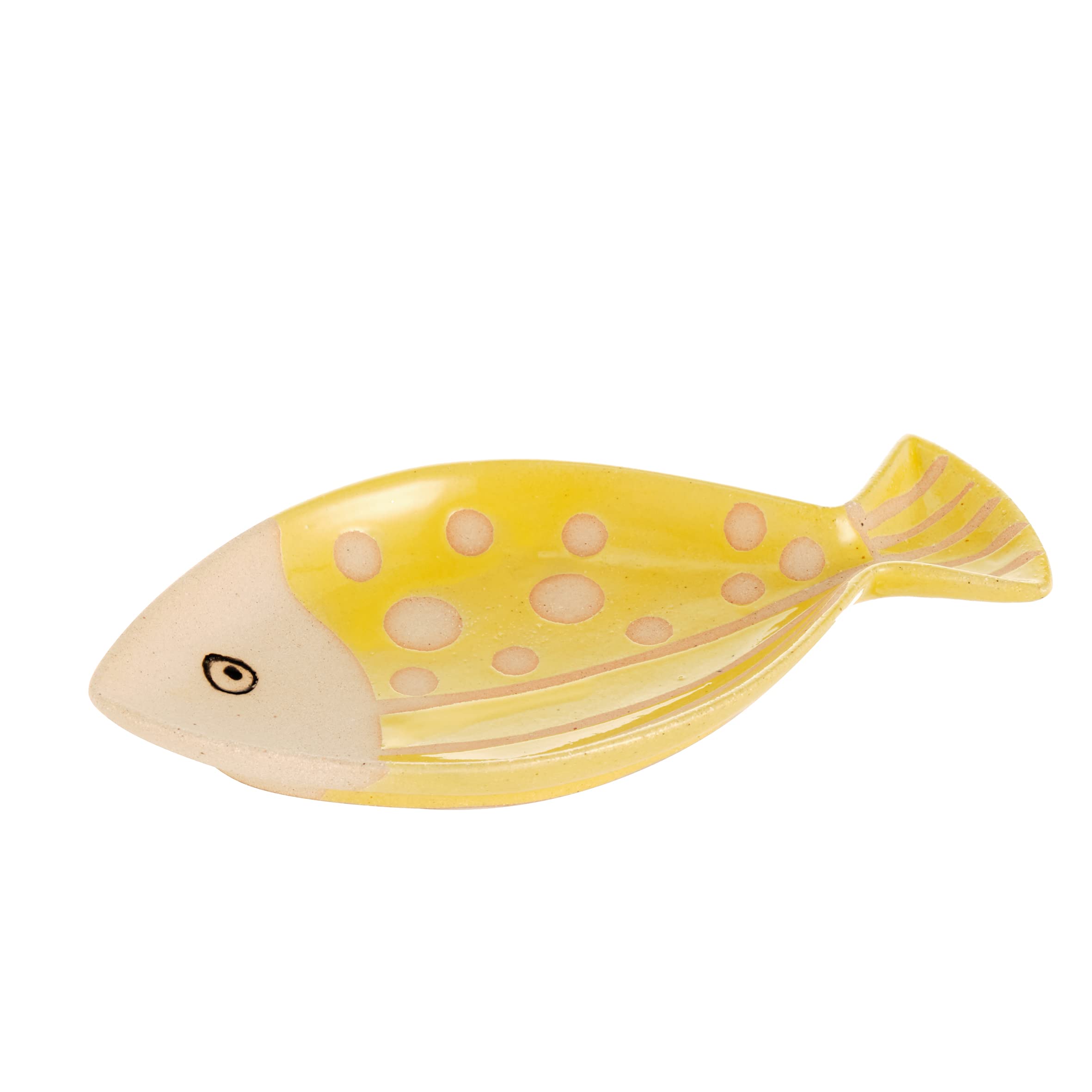 Baroni Home Statuetta Nuotatrice Costume Giallo Ceramica 22 cm