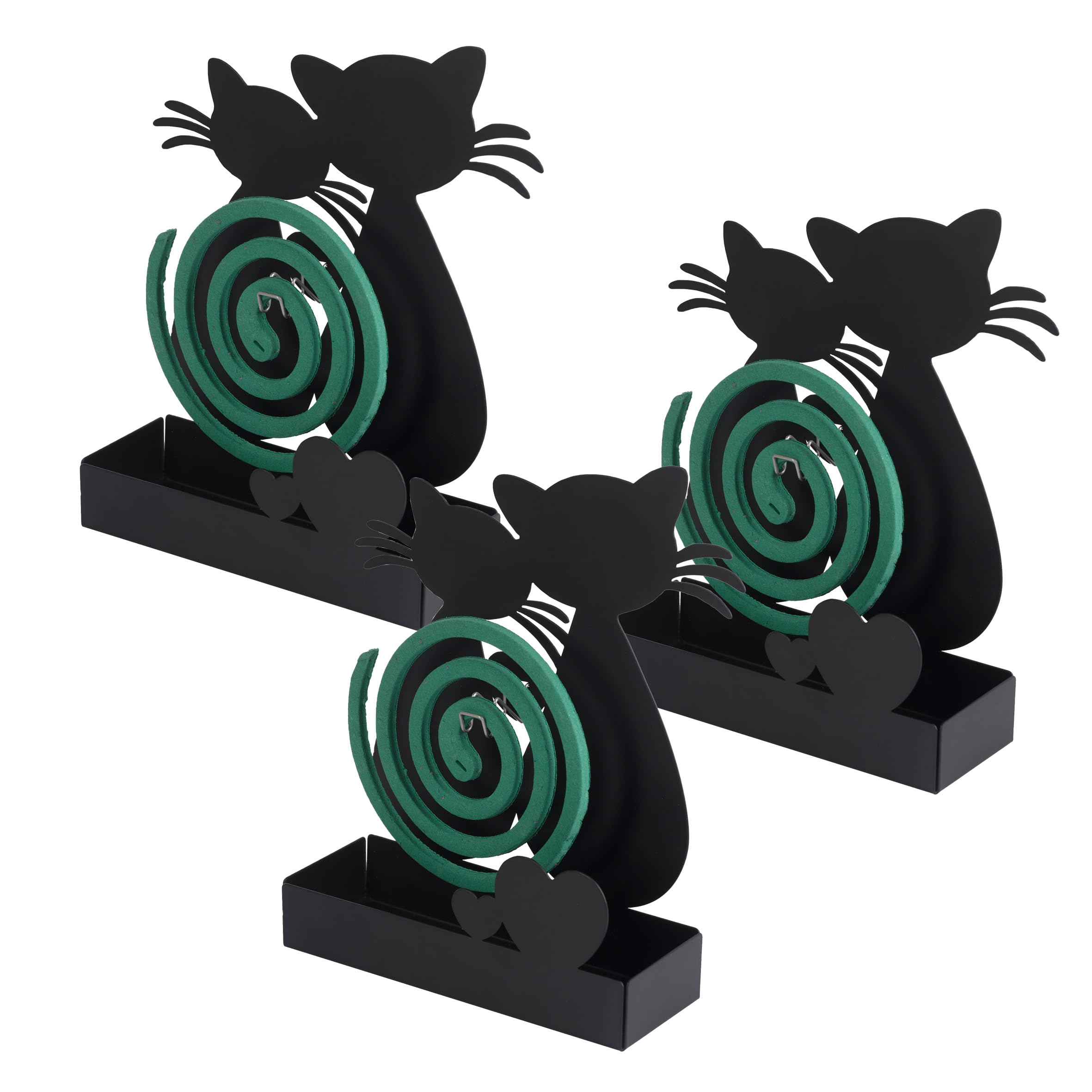 Baroni Home Set 3 Portazampironi Casa Nera in Metallo