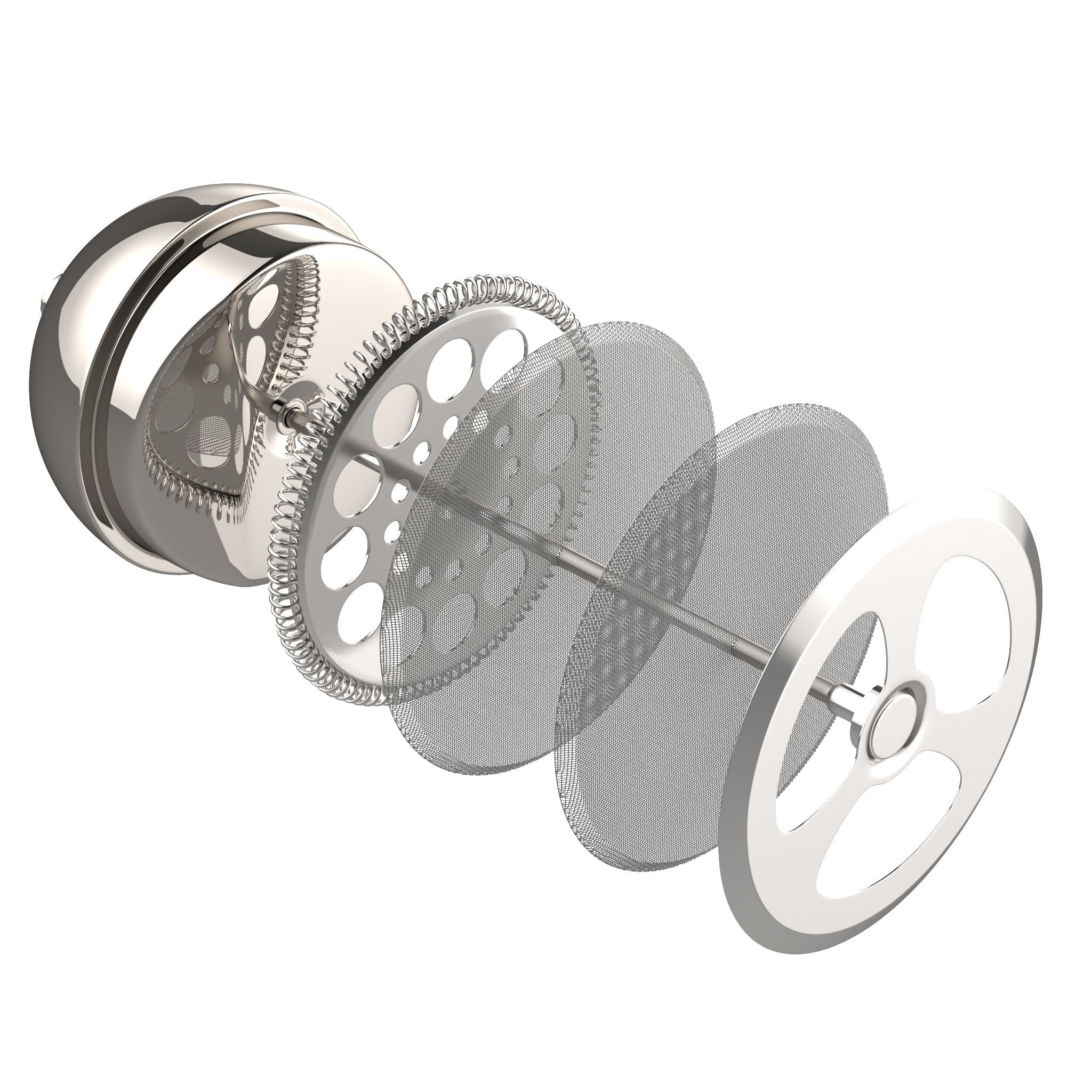 bonVIVO Aromo Caffettiera French Press 1000 ml Acciaio Inox