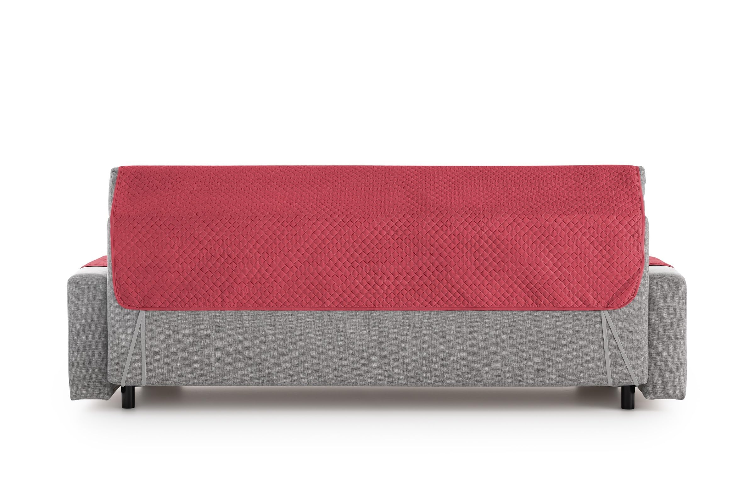 Textilhome Adele copridivano 3 posti 160 cm rosso trapuntato